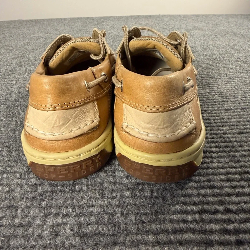 Sperry Top-Sider Billfish Mens Tan Beige Leather Mesh Boat Shoes Loafers 0799023